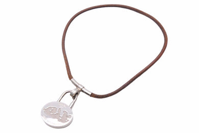 HERMES エルメス 2003 カデナ チョーカーネックレス ANNEE MEDITERRANEE 南京錠 地中海 シルバー ユニセックス 中古 31872