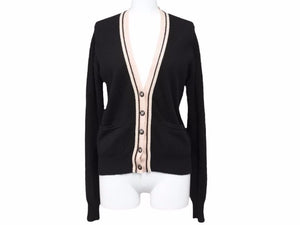 CHANEL シャネル カーディガン ニット P21857V01366 ココマーク 03A ブラック ピンク レディース 中古 31898