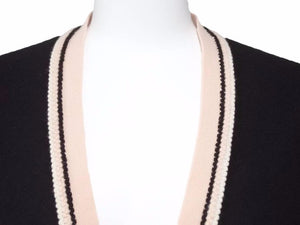 CHANEL シャネル カーディガン ニット P21857V01366 ココマーク 03A ブラック ピンク レディース 中古 31898