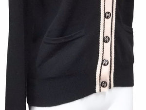 CHANEL シャネル カーディガン ニット P21857V01366 ココマーク 03A ブラック ピンク レディース 中古 31898