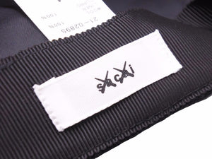 sacai x KAWS サカイ カウズ コラボ キャップ 帽子 CAP ウール ブラック ロゴ 刺繍 21-0289S サイズ1 ユニセックス 美品 31960 正規品