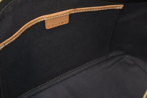 CELINE セリーヌ マカダム ショルダーバッグ ワンショルダー ブラウン ロゴ カバン 鞄 ゴールド金具 ポーチ型 中古 32041