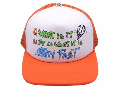 Chrome Hearts クロムハーツ トラッカーキャップ Matty boy マッティボーイ SEXrecord オレンジ メッシュ メンズ 未使用 32064