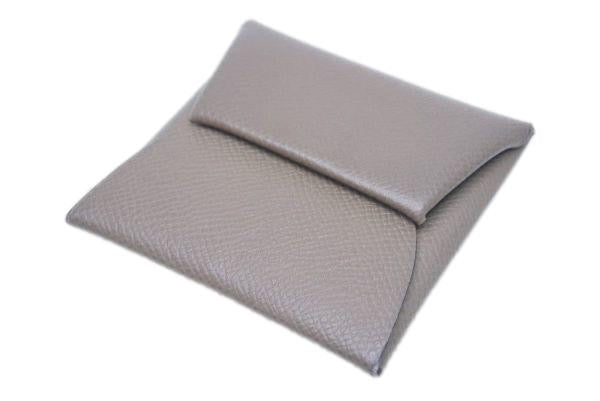 HERMES エルメス バスティア エプソン sv金具 c刻印 小銭入れ ブラウン系 レディース 良好 中古 32080