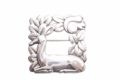 GEORG JENSEN ジョージジェンセン ブローチ 318 シルバー 925 鹿 ヴィンテージ アクセサリー バッジ 中古 32113