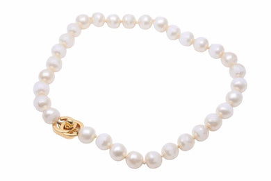 CHANEL シャネル ヴィンテージ 96A ネックレス パール ココマーク ターンロック ゴールド レディース 中古 32259