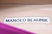 Load image into Gallery viewer, MANOLO BLAHNIK マノロブラニク フラット パンプス ハンギシ サテン 36 ピンク レディース ビジュー 靴 32357