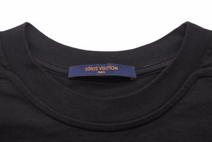 LOUIS VUITTON ルイ・ヴィトン 半袖Ｔシャツ NBAコラボ RM212M ブラック コットン メンズ サイズL 良好 N32460