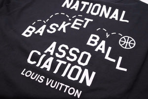 LOUIS VUITTON ルイ・ヴィトン 半袖Ｔシャツ NBAコラボ RM212M ブラック コットン メンズ サイズL 良好 N32460