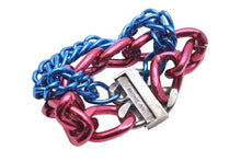Load image into Gallery viewer, RAF SIMONS ラフシモンズ ヴィンテージ ブレスレット アクセサリー チェーン レッド ブルー メンズ 中古 36074 正規品