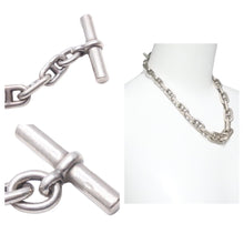 Load image into Gallery viewer, HERMES エルメス 初期型 アクロバット 135.3g クレッシェンド シルバー ネックレス シェーヌダンクル 美品 中古 32557