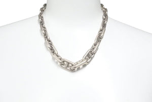HERMES エルメス 初期型 アクロバット 135.3g クレッシェンド シルバー ネックレス シェーヌダンクル 美品 中古 32557