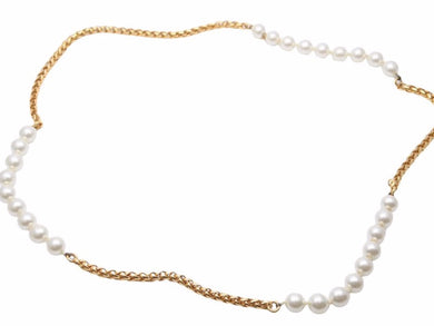 CHANEL シャネル パール ネックレス ターラント チェーン ゴールド 95年 ヴィンテージ レディース 中古 32640