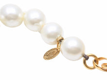 Load image into Gallery viewer, CHANEL シャネル パール ネックレス ターラント チェーン ゴールド 95年 ヴィンテージ レディース 中古 32640
