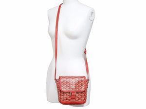 極美品 GOYARD GRAND BLEU ゴヤール グランブルーPM ショルダーバッグ レッド 美品 中古 32659