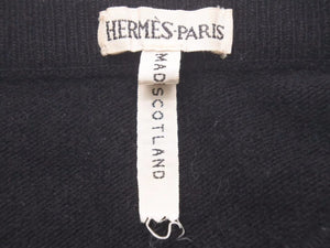 HERMES エルメス マルジェラ期 カーディガン ニット トップス セリエボタン カシミヤ ブラック サイズSM レディース 良好 36690