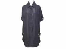 Load image into Gallery viewer, CHANEL シャネル 半袖ワンピース シャツ生地 ブラック ココマーク P32297W04073 レディース サイズ36 美品 N32910