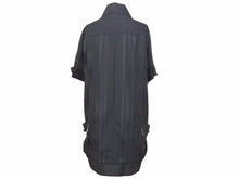 Load image into Gallery viewer, CHANEL シャネル 半袖ワンピース シャツ生地 ブラック ココマーク P32297W04073 レディース サイズ36 美品 N32910