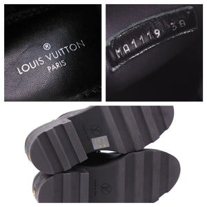 未使用品 Louis Vuitton ルイヴィトン ダービーシューズ LVボブールライン サイズ38 MA1119 1A5SOD 完売品 靴 中古 32980