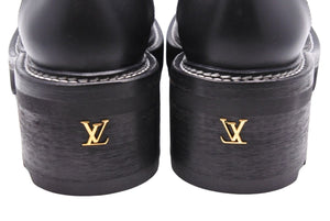 未使用品 Louis Vuitton ルイヴィトン ダービーシューズ LVボブールライン サイズ38 MA1119 1A5SOD 完売品 靴 中古 32980