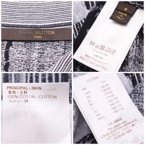 LOUIS VUITTON ルイヴィトン 12年 コットン ポロシャツ ブラック グレー コットン RM172 モノグラム サイズS 良好 メンズ 33139 正規品