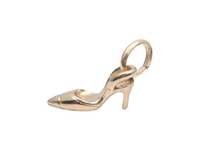 極美品 CHANEL シャネル ヴィンテージ アクセサリーチャーム 靴 ヒール パンプス ココマーク ゴールド 中古 33226