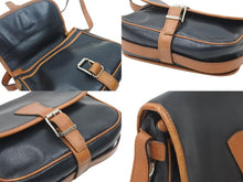 Load image into Gallery viewer, CELINE セリーヌ ショルダー バッグ ブラック キャメル レザー レディース ヴィンテージ 中古 30070