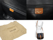 Load image into Gallery viewer, CELINE セリーヌ ショルダー バッグ ブラック キャメル レザー レディース ヴィンテージ 中古 30070