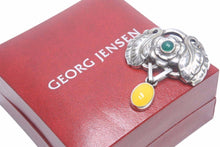 Load image into Gallery viewer, GEOGE JENSEN ジョージジェンセン ブローチ 2008 カラーストーンバッジ ピン イヤー シルバー925 特大 美品 中古 34070