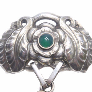 GEOGE JENSEN ジョージジェンセン ブローチ 2008 カラーストーンバッジ ピン イヤー シルバー925 特大 美品 中古 34070