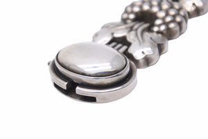 特大サイズ GEORG JENSEN ジョージ ジェンセン ブレスレット 30 シルバー 925 83.42g ヴィンテージ 草 植物 メンズ 美品 中古 34444