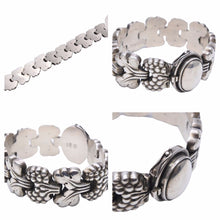 Load image into Gallery viewer, 特大サイズ GEORG JENSEN ジョージ ジェンセン ブレスレット 30 シルバー 925 83.42g ヴィンテージ 草 植物 メンズ 美品 中古 34444