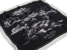 Load image into Gallery viewer, 新品同様 CELINE セリーヌ モナコ 2021 シルク バンダナ ブラック ホワイト シルク レディース100% イタリア製 中古 34514