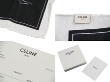 Load image into Gallery viewer, 新品同様 CELINE セリーヌ モナコ 2021 シルク バンダナ ブラック ホワイト シルク レディース100% イタリア製 中古 34514
