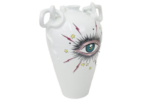 Gucci Decor グッチ デコール インテリアコレクション 花瓶 ポーセリンフラワーベース スネークハンドル ホワイト 美品 中古 34516