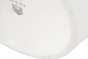 Gucci Decor グッチ デコール インテリアコレクション 花瓶 ポーセリンフラワーベース スネークハンドル ホワイト 美品 中古 34516