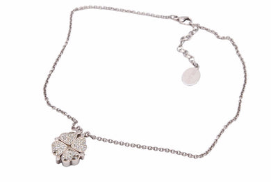 Folli Follie フォリフォリ ネックレス・チョーカー クローバー ハートフォーハート シルバー 中古 34597