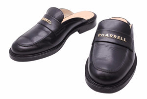 CHANEL PHARRELL シャネル ファレル・ウィリアムス ローファー 革靴 カプセルコレクション G34567 ブラック 44 美品 中古 34616