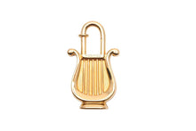 Load image into Gallery viewer, HERMES エルメス 1996年 ハープ カデナ チャーム ゴールド GP ヴィンテージ ANNEE DE LA MUSIQUE アクサセリー 美品 中古 34629