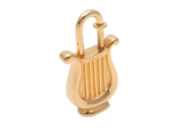 Load image into Gallery viewer, HERMES エルメス 1996年 ハープ カデナ チャーム ゴールド GP ヴィンテージ ANNEE DE LA MUSIQUE アクサセリー 美品 中古 34629