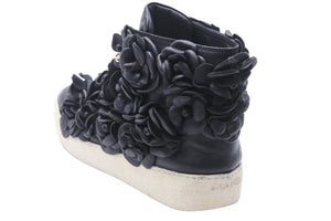 CHANEL シャネル カメリア ハイカットスニーカー スニーカー ブラック G29046 ココマーク ラバー サイズ37 レディース 中古 N34691
