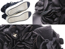 Load image into Gallery viewer, CHANEL シャネル カメリア ハイカットスニーカー スニーカー ブラック G29046 ココマーク ラバー サイズ37 レディース 中古 N34691
