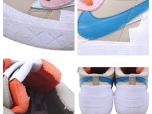 Load image into Gallery viewer, KAWS sacai Nike カウズ サカイ ナイキ ブレーザー ロー リード スニーカー 靴 マルチ レザー サイズ23.5㎝ 中古 34941