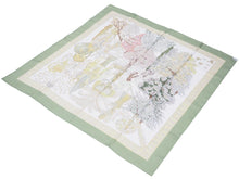 Load image into Gallery viewer, HERMES エルメス カレ90 スカーフ LES LEJENDES DE L&#39;ARBRE 木の伝説 兆候 ライオン グリーン TD20180 美品 35037