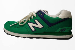 NEW BALANCE ニューバランス スニーカー シューズ ラグビーパック ML574RUG キャンバス グリーン ネイビー ホワイト 良品 中古58742
