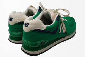 NEW BALANCE ニューバランス スニーカー シューズ ラグビーパック ML574RUG キャンバス グリーン ネイビー ホワイト 良品 中古58742