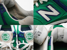 Load image into Gallery viewer, NEW BALANCE ニューバランス スニーカー シューズ ラグビーパック ML574RUG キャンバス グリーン ネイビー ホワイト 良品 中古58742