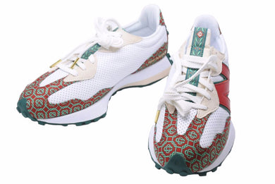 新品同様 New Balance ニューバランス Casablanca カサブランカ スニーカー 靴 327 RED MONOGRAM MS327CAA ホワイト 中古 35409