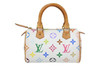 Load image into Gallery viewer, LOUIS VUITTON ルイヴィトン 村上隆 ミニスピーディ ブラック 白 ブロン モノグラムマルチ M92645 美品 35411
