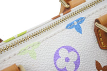 Load image into Gallery viewer, LOUIS VUITTON ルイヴィトン 村上隆 ミニスピーディ ブラック 白 ブロン モノグラムマルチ M92645 美品 35411
